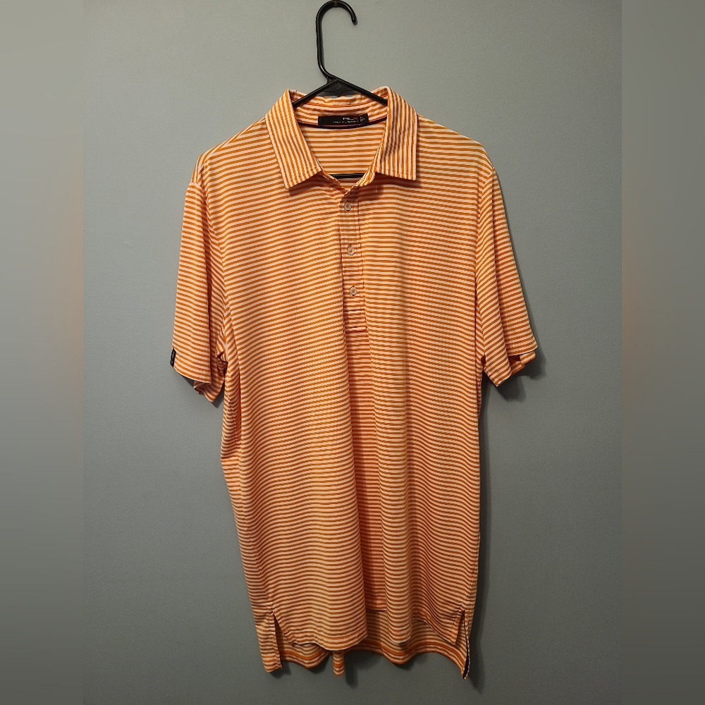 Mens Stripped Ralph Lauren RLX Polo Shirt Size Large